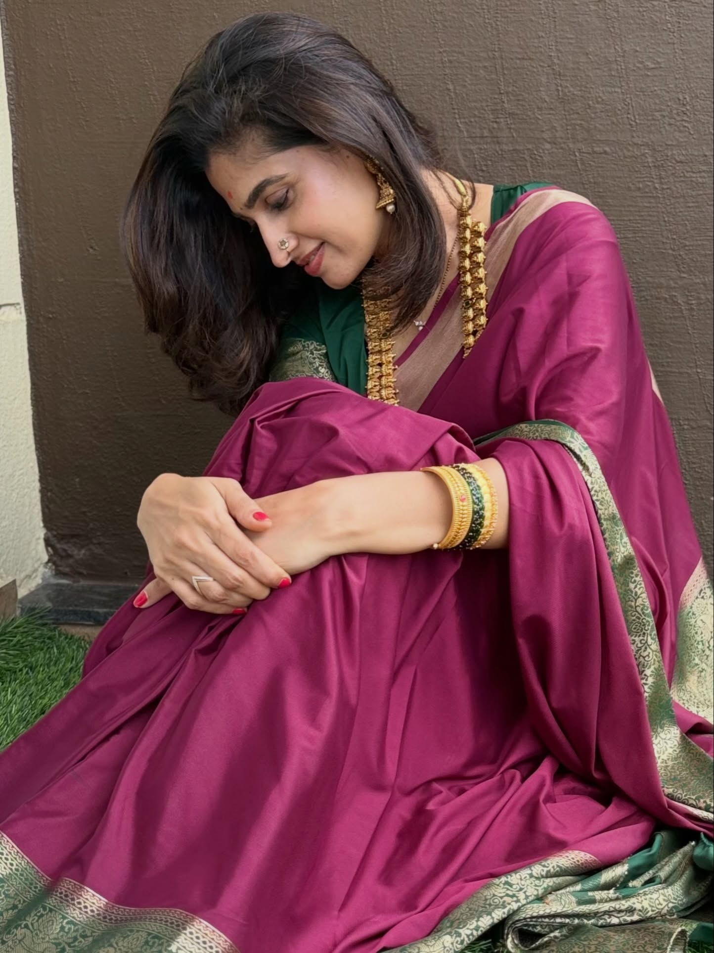 Bigg Boss Chaithra Rai Dasara Special Photos with her Daughters