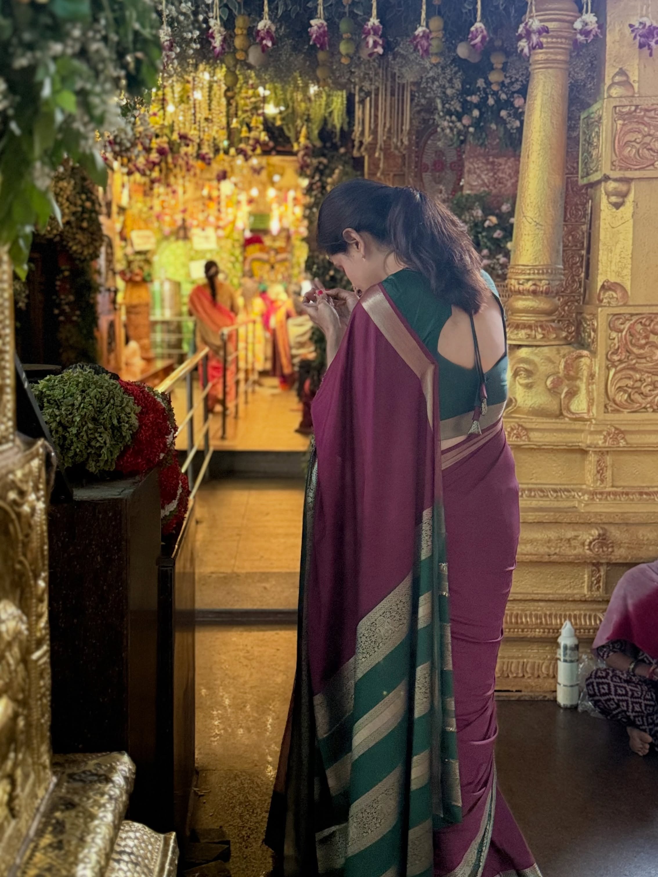 Bigg Boss Chaithra Rai Dasara Special Photos with her Daughters