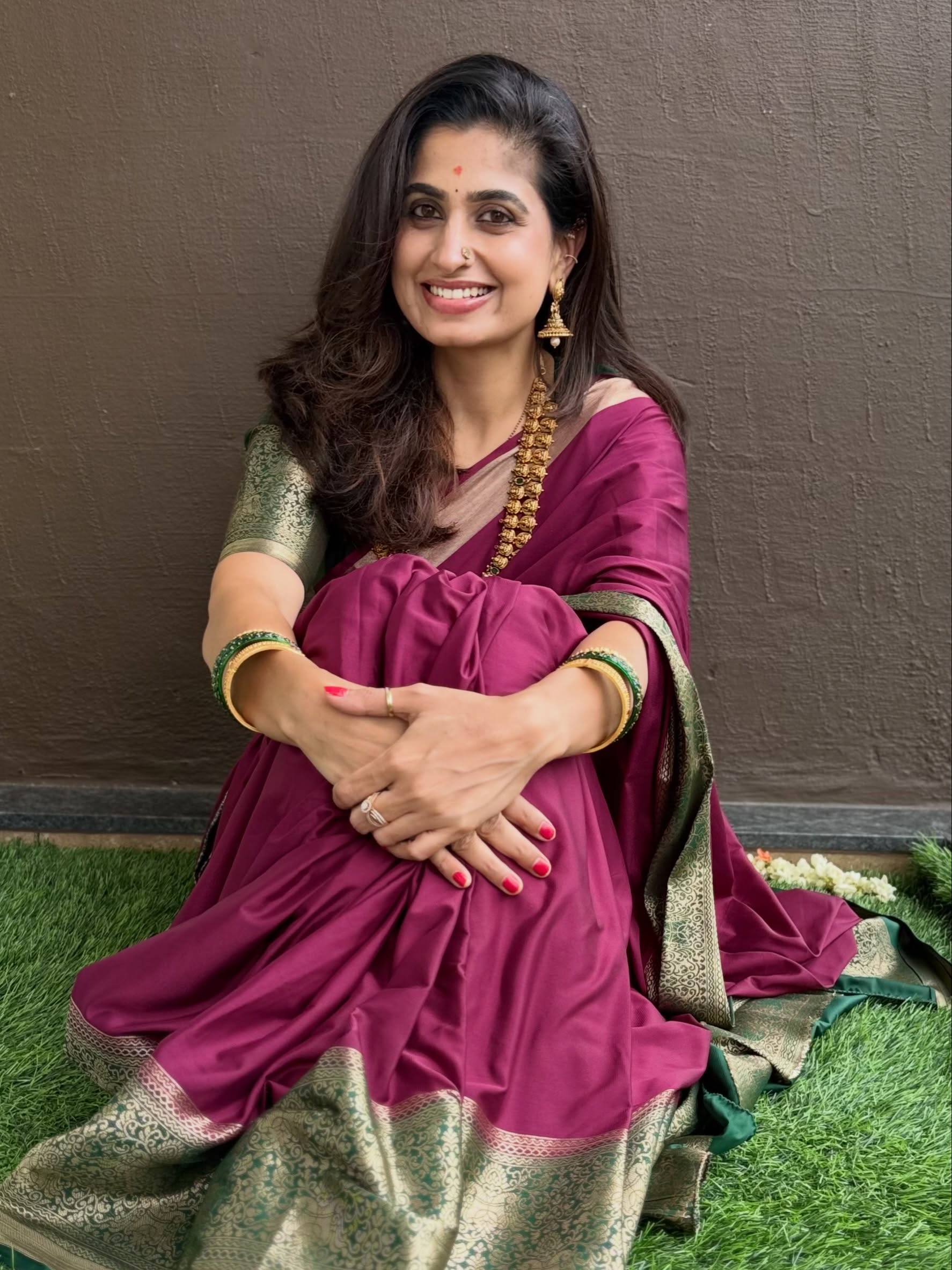 Bigg Boss Chaithra Rai Dasara Special Photos with her Daughters