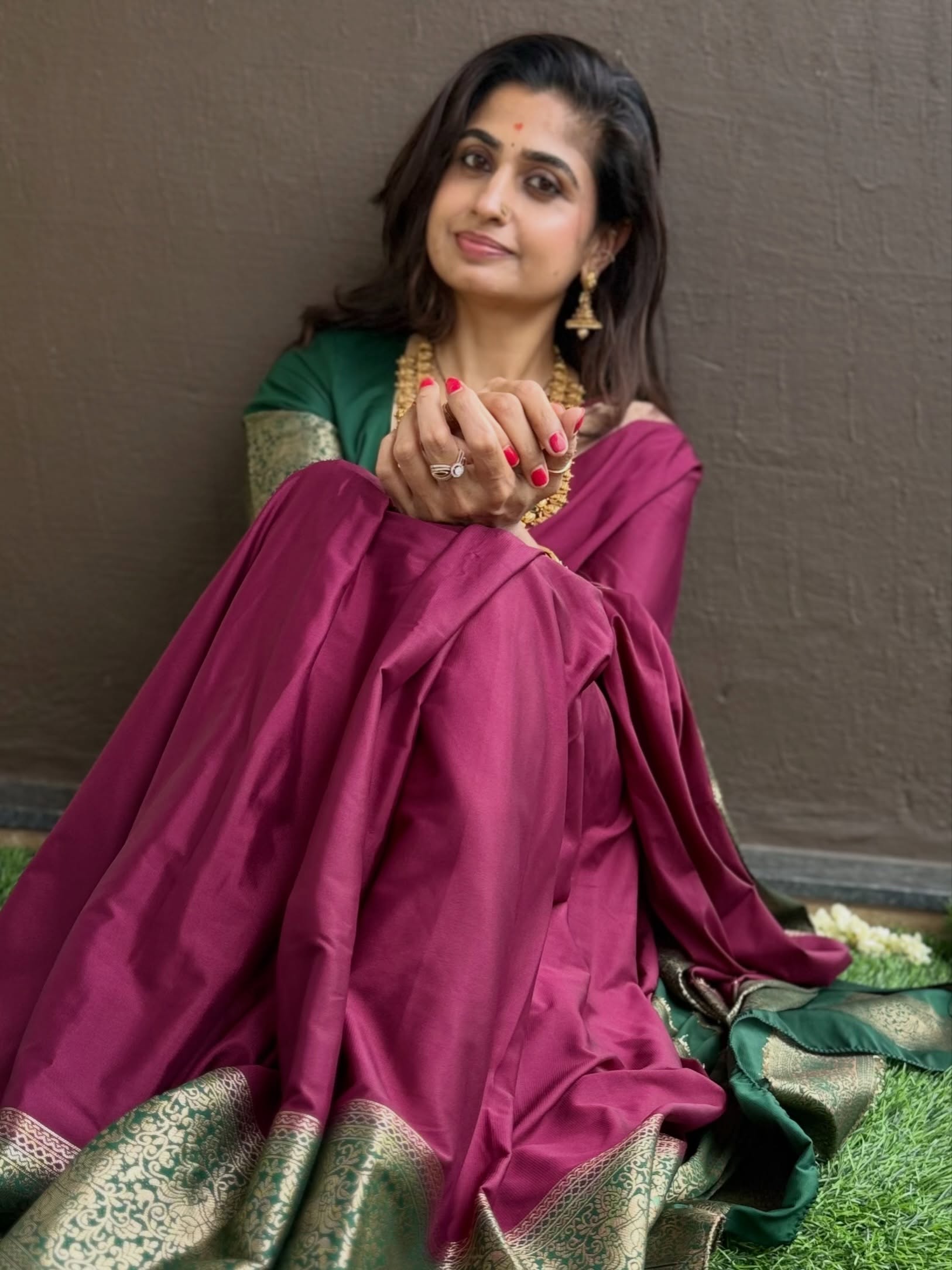 Bigg Boss Chaithra Rai Dasara Special Photos with her Daughters