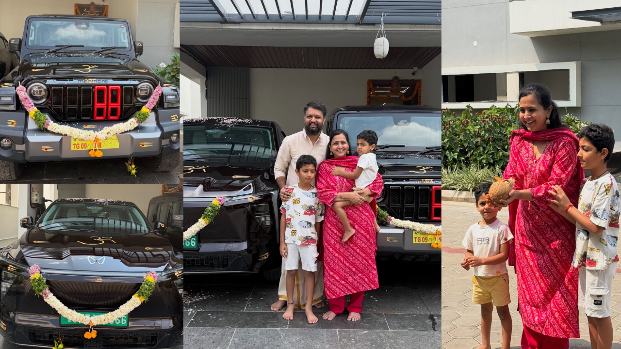 Lasya Manjunath : ద‌స‌రా పండుగ వేళ‌.. కొత్త కార్ల‌కు పూజ చేసిన లాస్య దంప‌తులు.. ఫోటోలు వైర‌ల్‌..