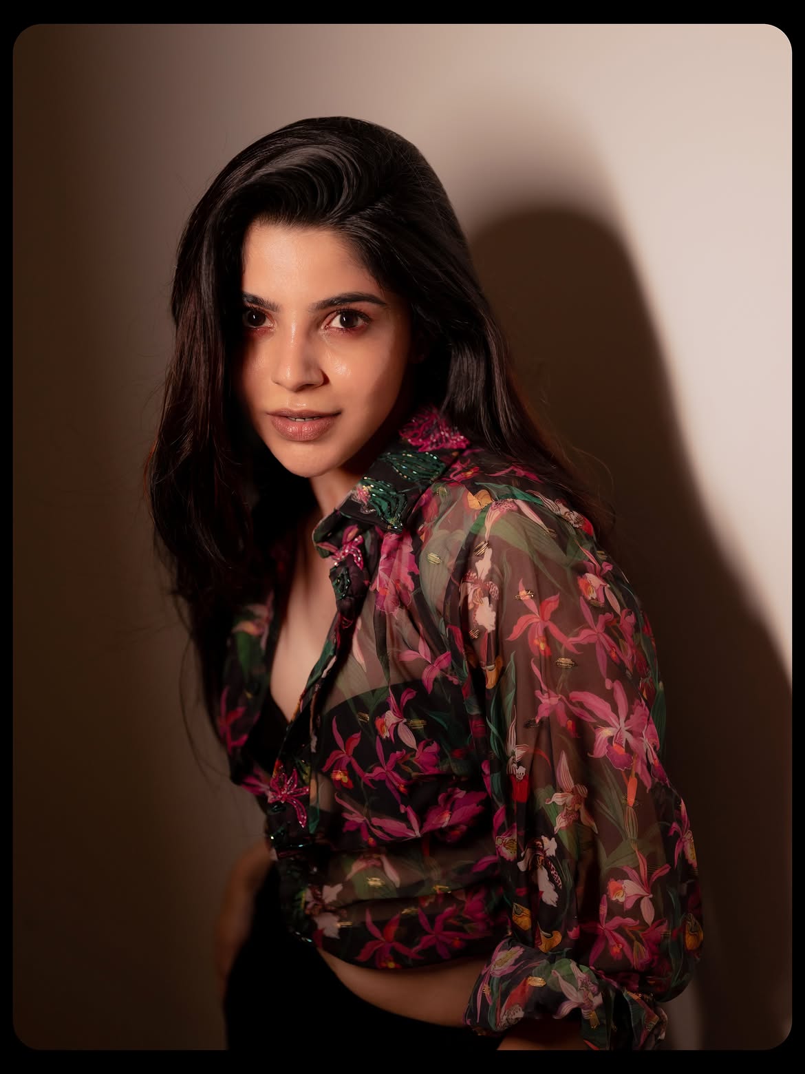 Divyabharathi Poses in Transparent Shirt