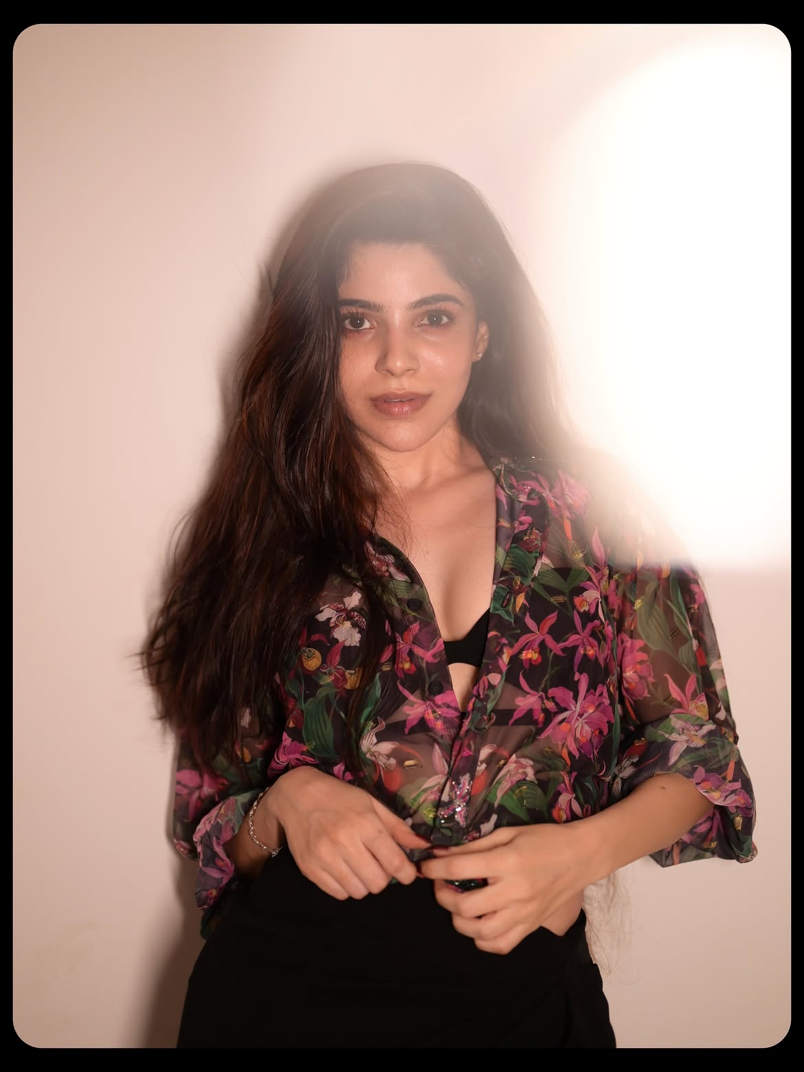 Divyabharathi Poses in Transparent Shirt