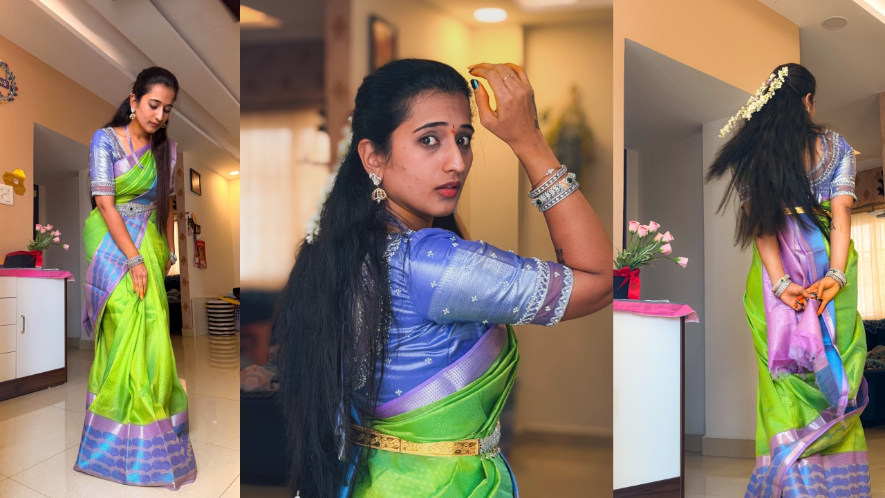 Viraajita : పండ‌గ పూట చీర‌క‌ట్టులో యూట్యూబ‌ర్ విరాజిత‌.. ఎంత క్యూట్‌గా ఉందో.. ఫోటోలు వైర‌ల్..