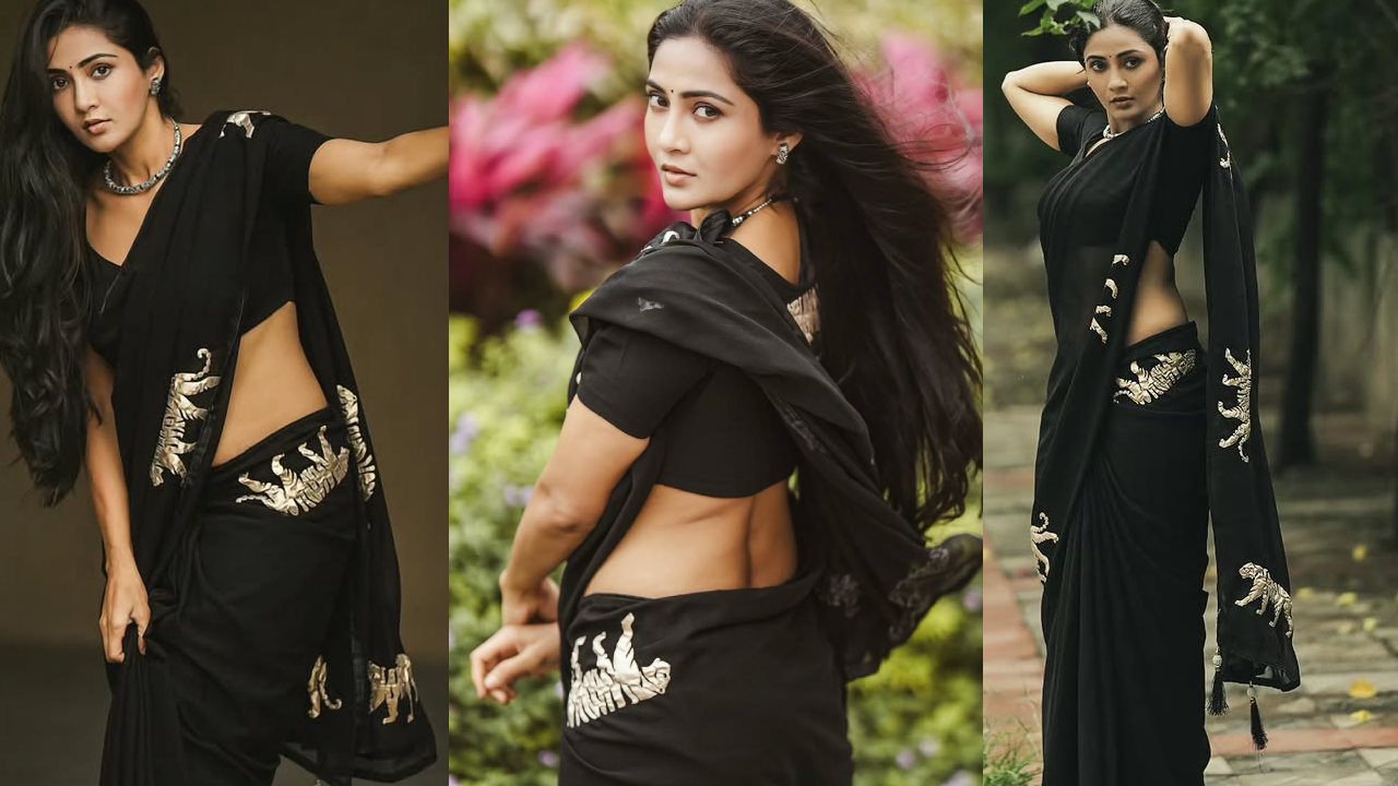 Gayathri Simhadri Stunning Looks in Black Saree
