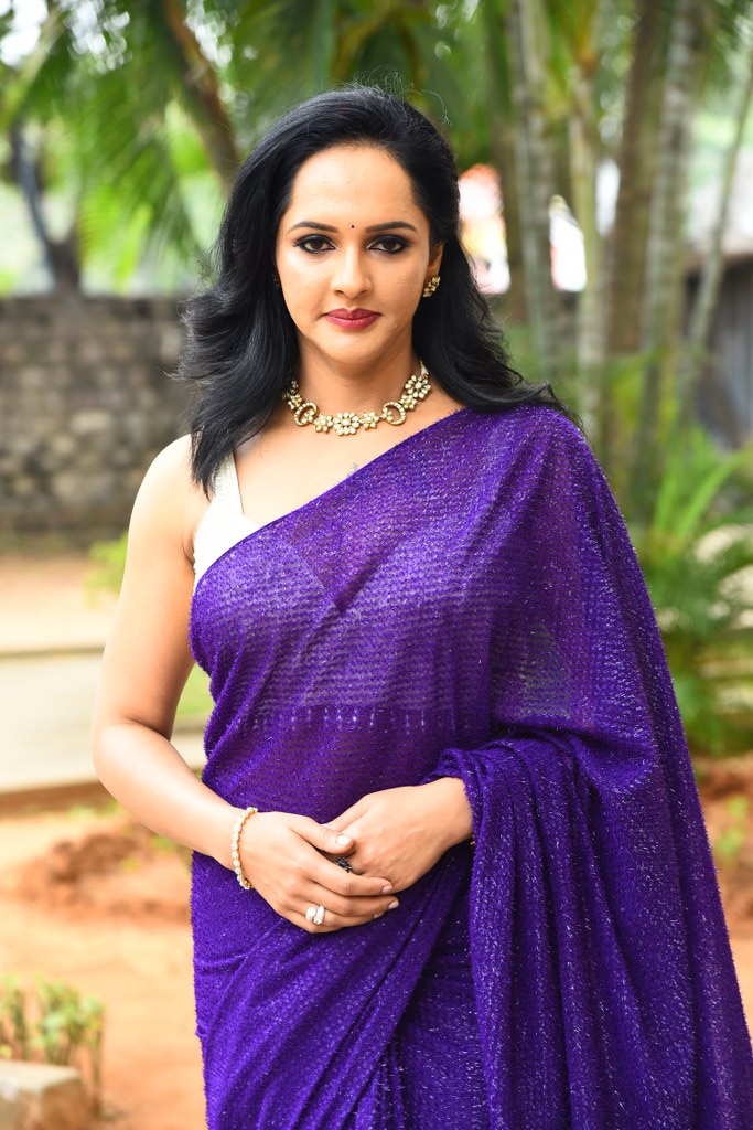 Jyoti Poorvaj Shines in Blue Saree at Killer Promotional Event
