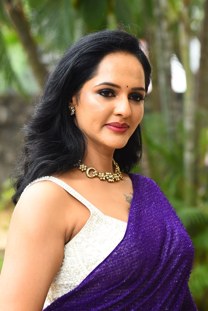 Jyoti Poorvaj Shines in Blue Saree at Killer Promotional Event