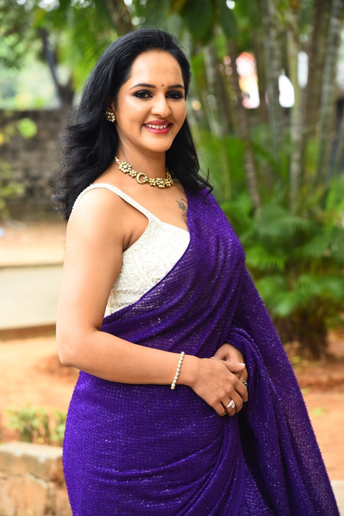 Jyoti Poorvaj Shines in Blue Saree at Killer Promotional Event