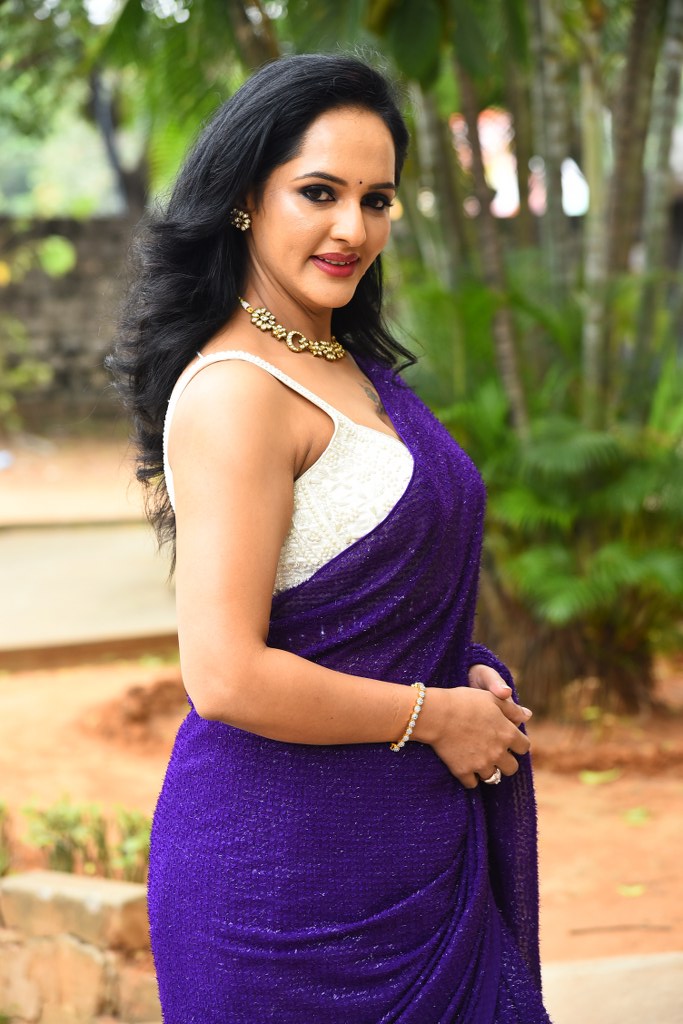 Jyoti Poorvaj Shines in Blue Saree at Killer Promotional Event