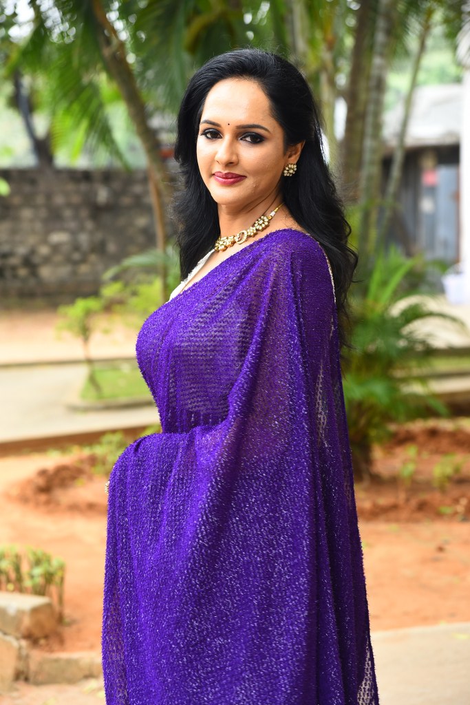 Jyoti Poorvaj Shines in Blue Saree at Killer Promotional Event