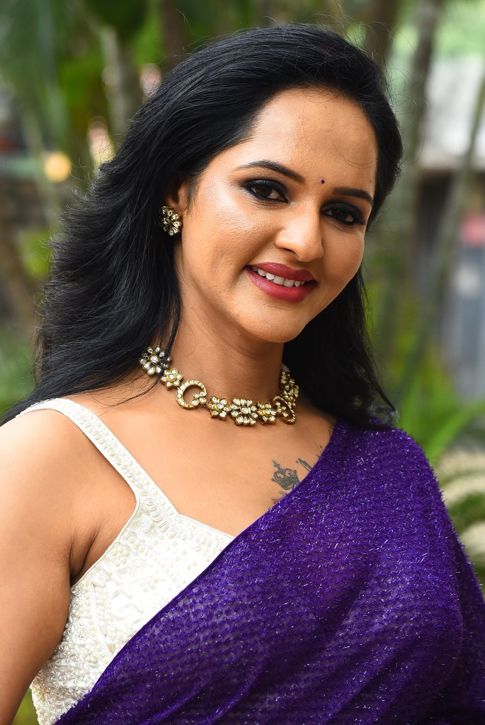 Jyoti Poorvaj Shines in Blue Saree at Killer Promotional Event