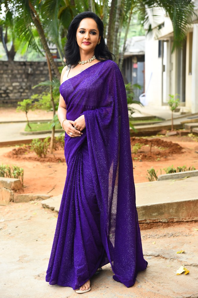 Jyoti Poorvaj Shines in Blue Saree at Killer Promotional Event