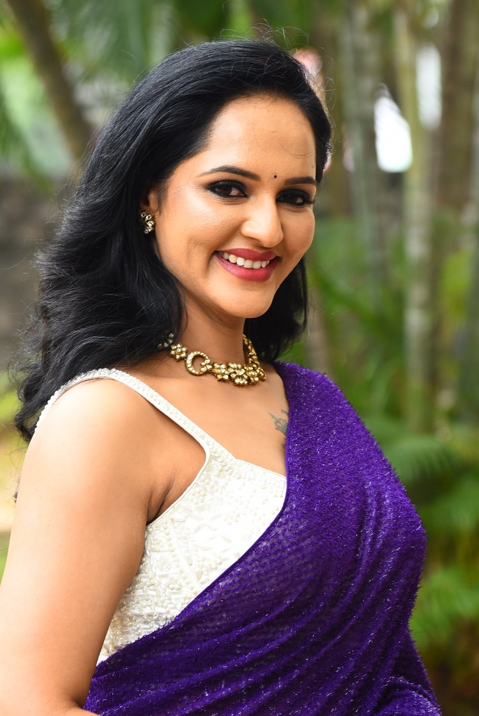 Jyoti Poorvaj Shines in Blue Saree at Killer Promotional Event