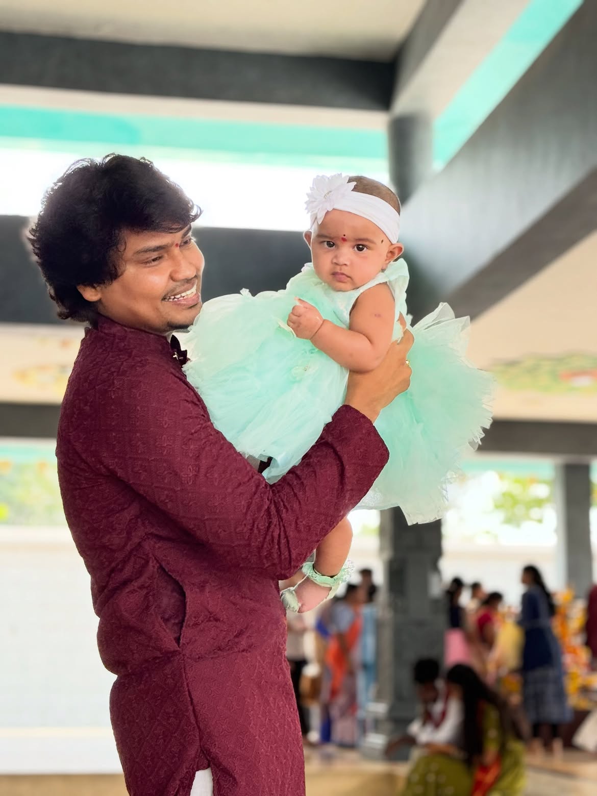 Jabardasth Kevvu Kartheek Family Visits Temple