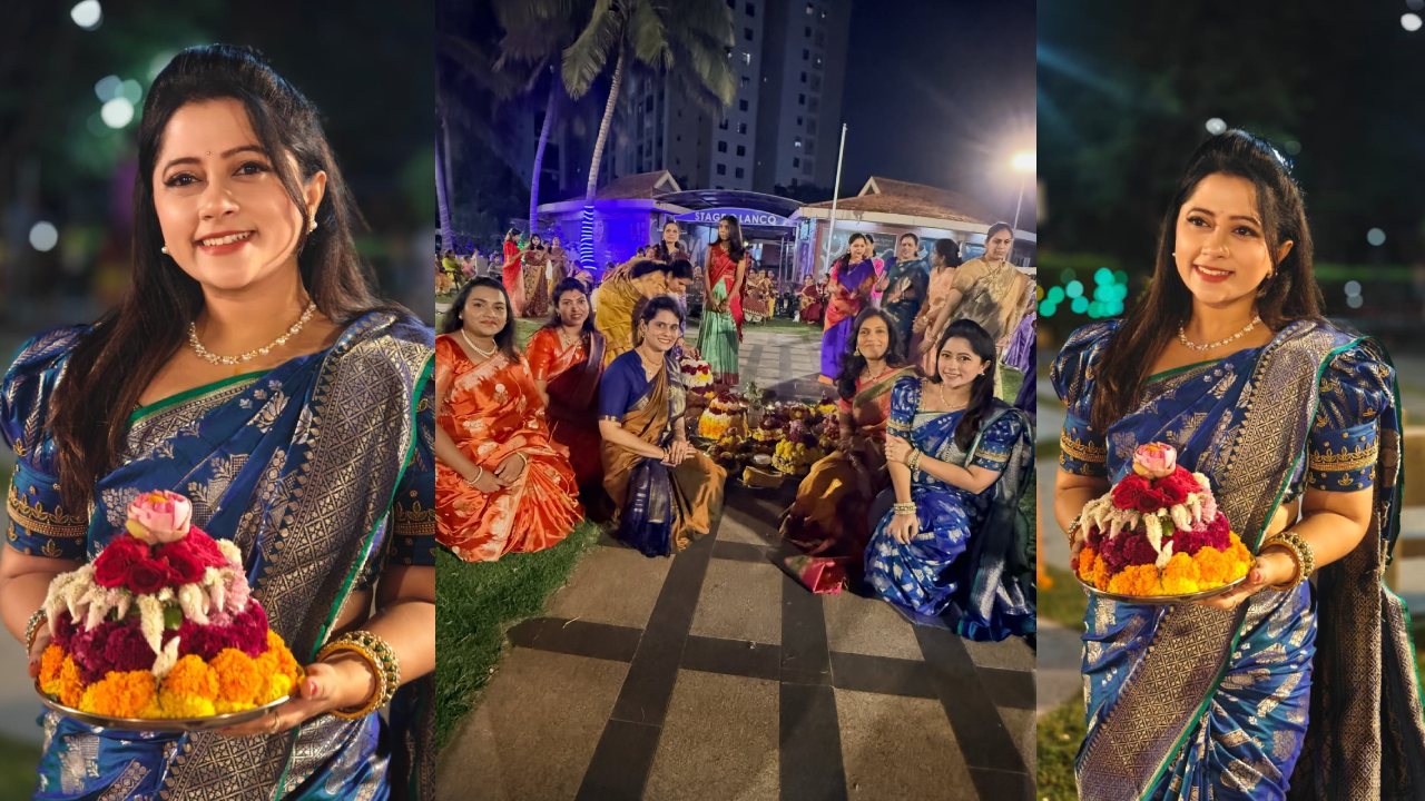 Lahari : సీరియల్ నటి లహరి బతుకమ్మ సెలబ్రేషన్స్.. ఫొటోలు..