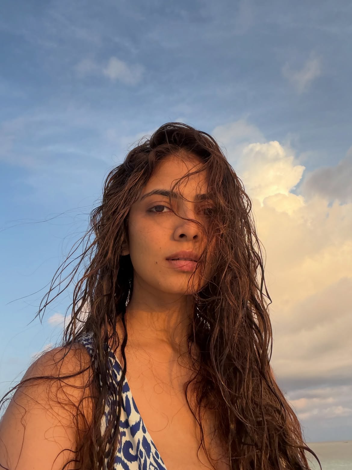 Malavika Mohanan Enjoying Vacation in Beach