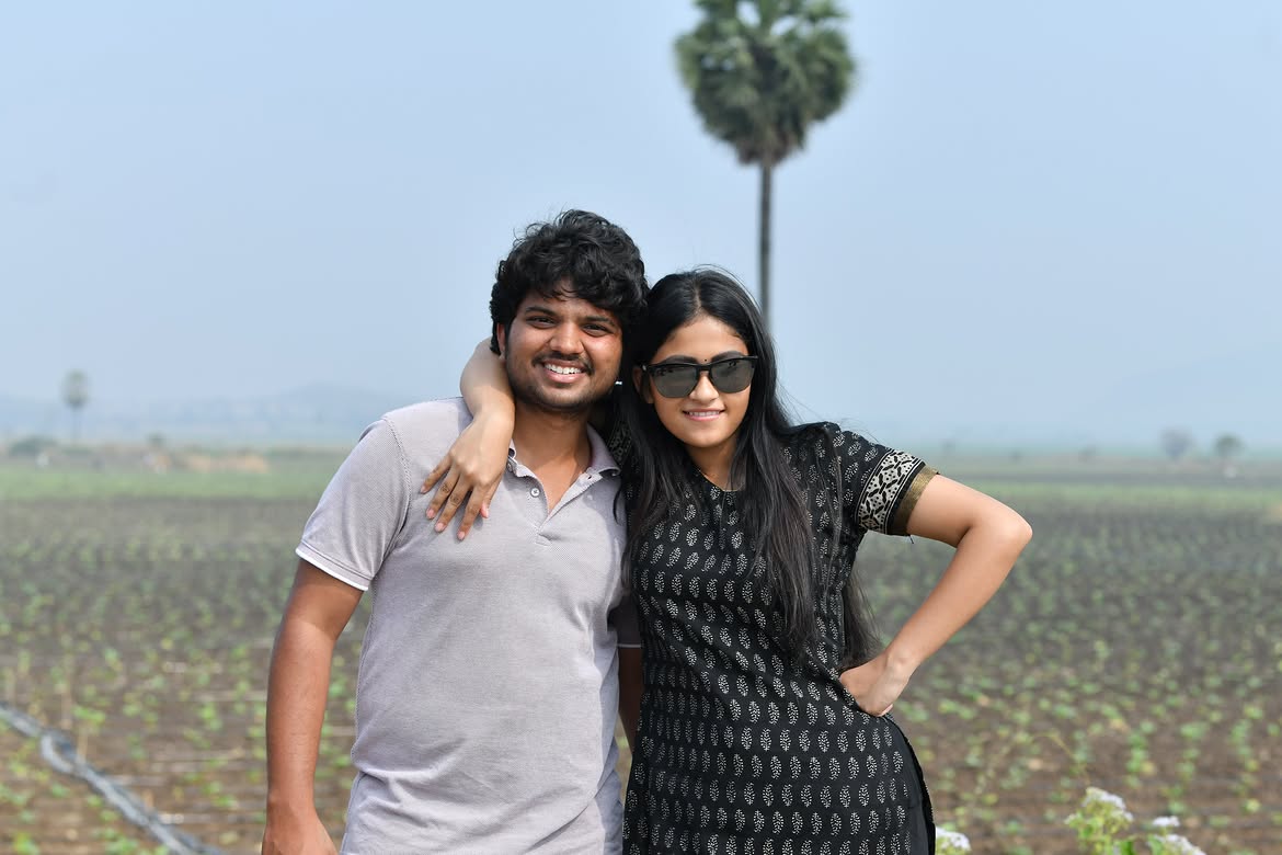 Nakshatra Shares Tella Kaagitham Working Stills