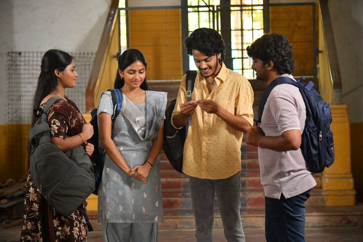 Nakshatra Shares Tella Kaagitham Working Stills