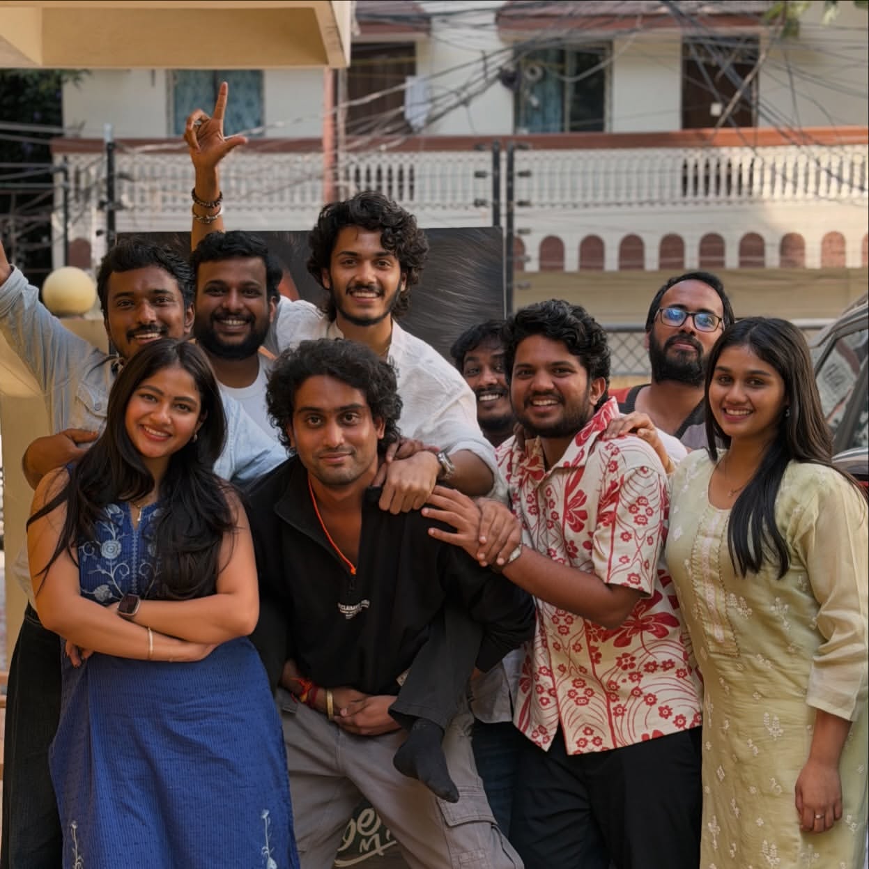 Nakshatra Shares Tella Kaagitham Working Stills