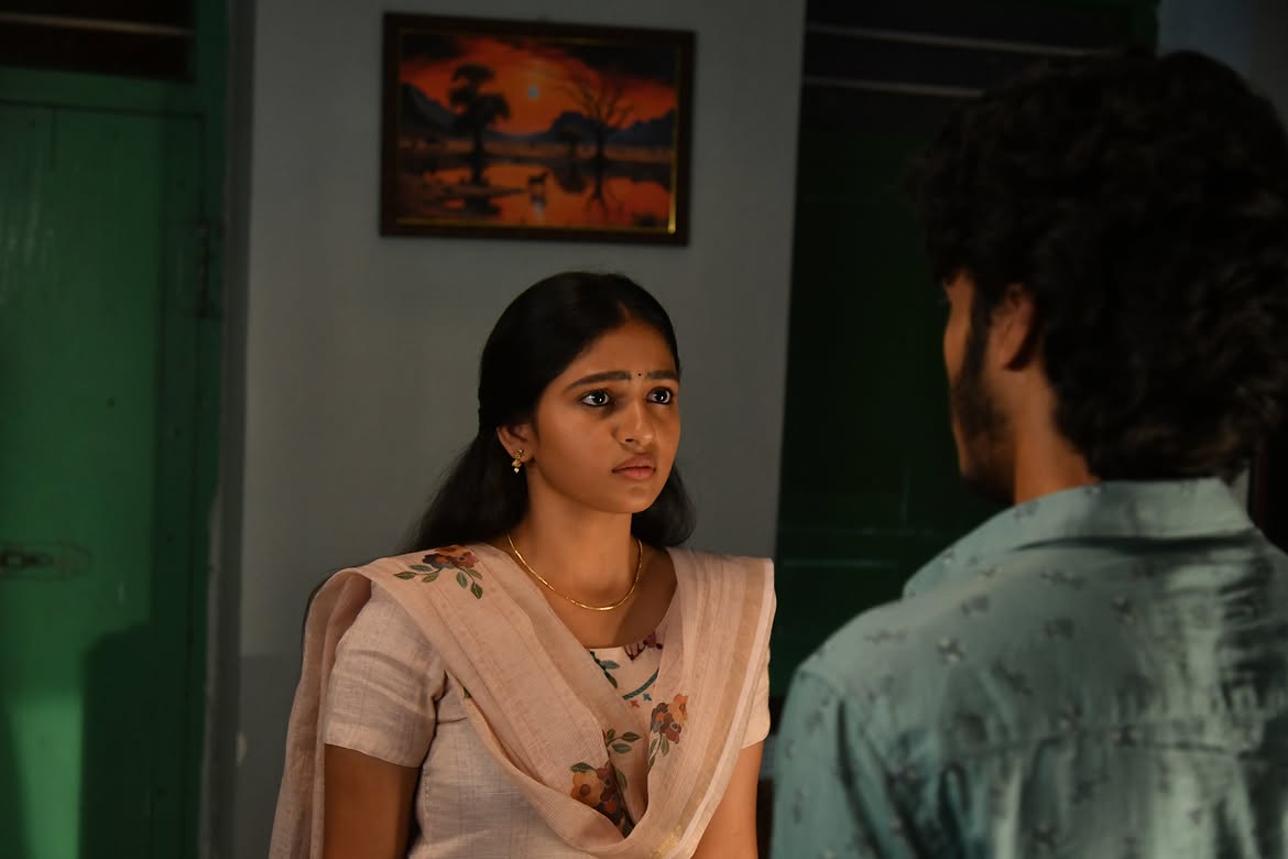 Nakshatra Shares Tella Kaagitham Working Stills