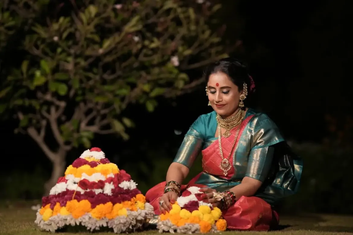 Nandamuri Deepika Janaki Ram Shares Bathukamma Celebrations Photos