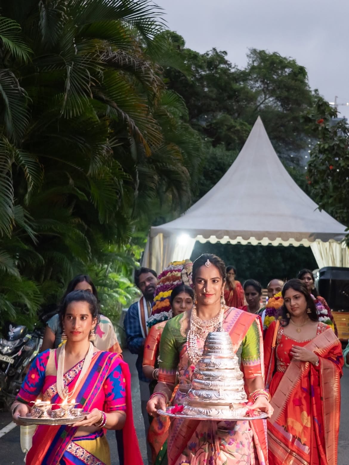 PV Sindhu Bathukamma Celebrations