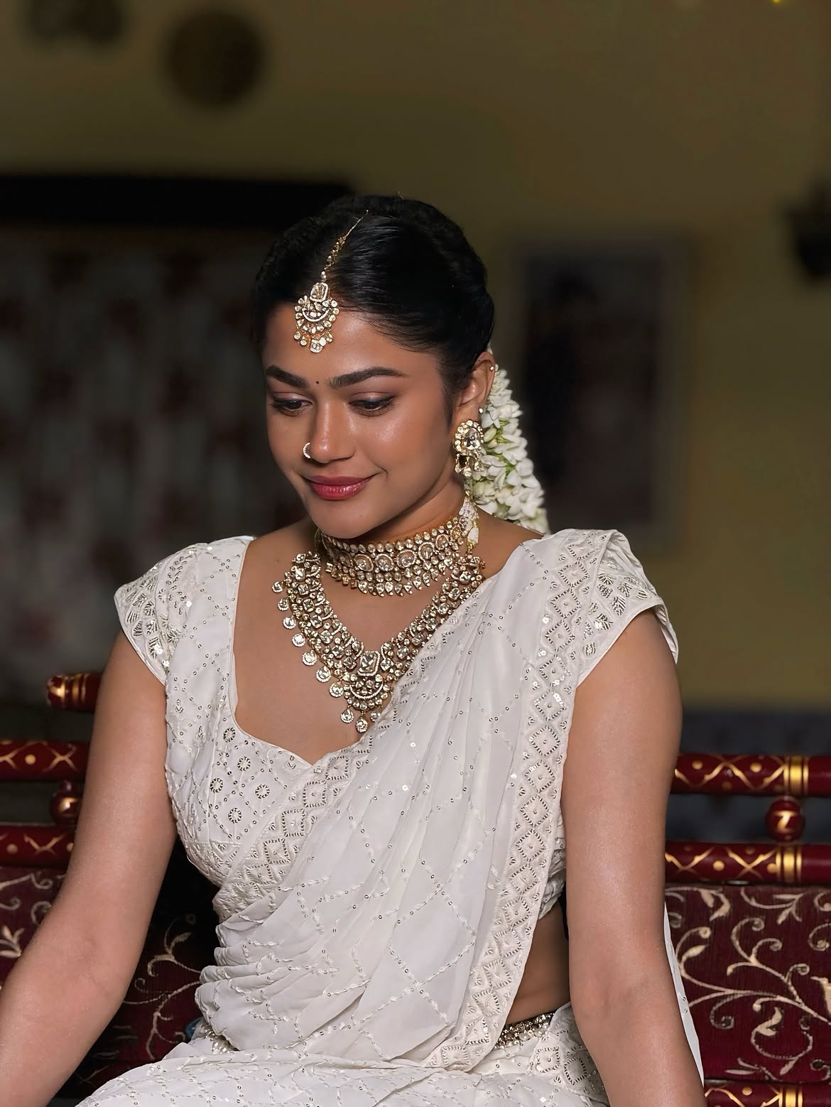 Payal Radhakrishna Stunning Looks in White Saree