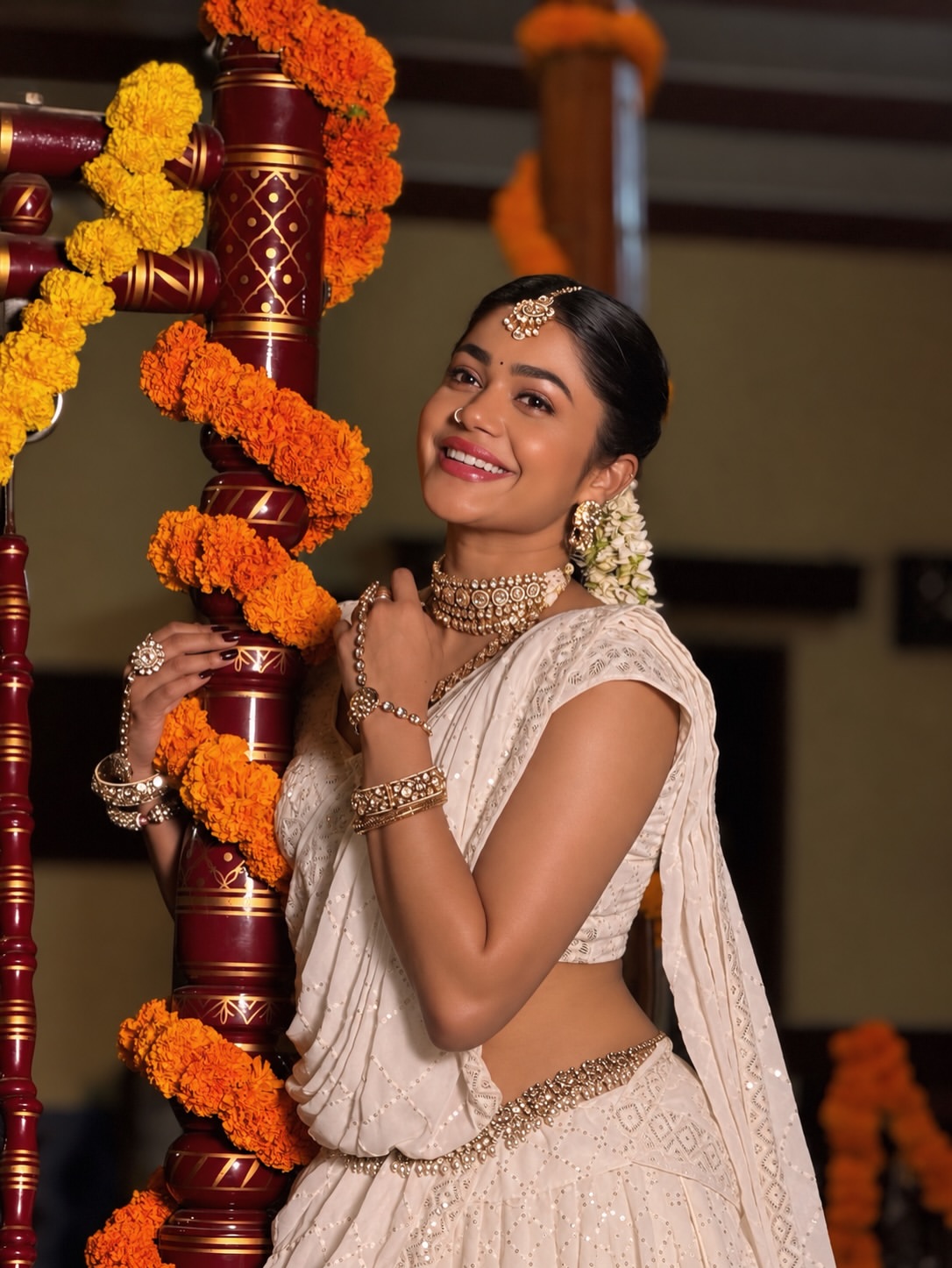 Payal Radhakrishna Stunning Looks in White Saree