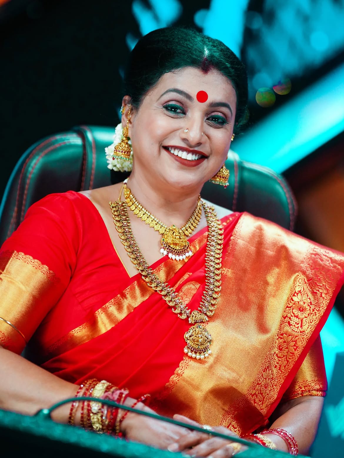 Roja Selvamani Latest Looks in Silk Saree