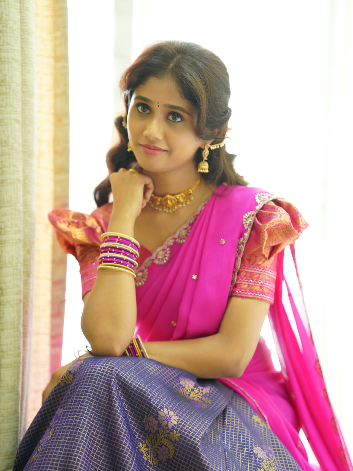 Irumudi Actress Sam Shares Photos in Traditional Looks