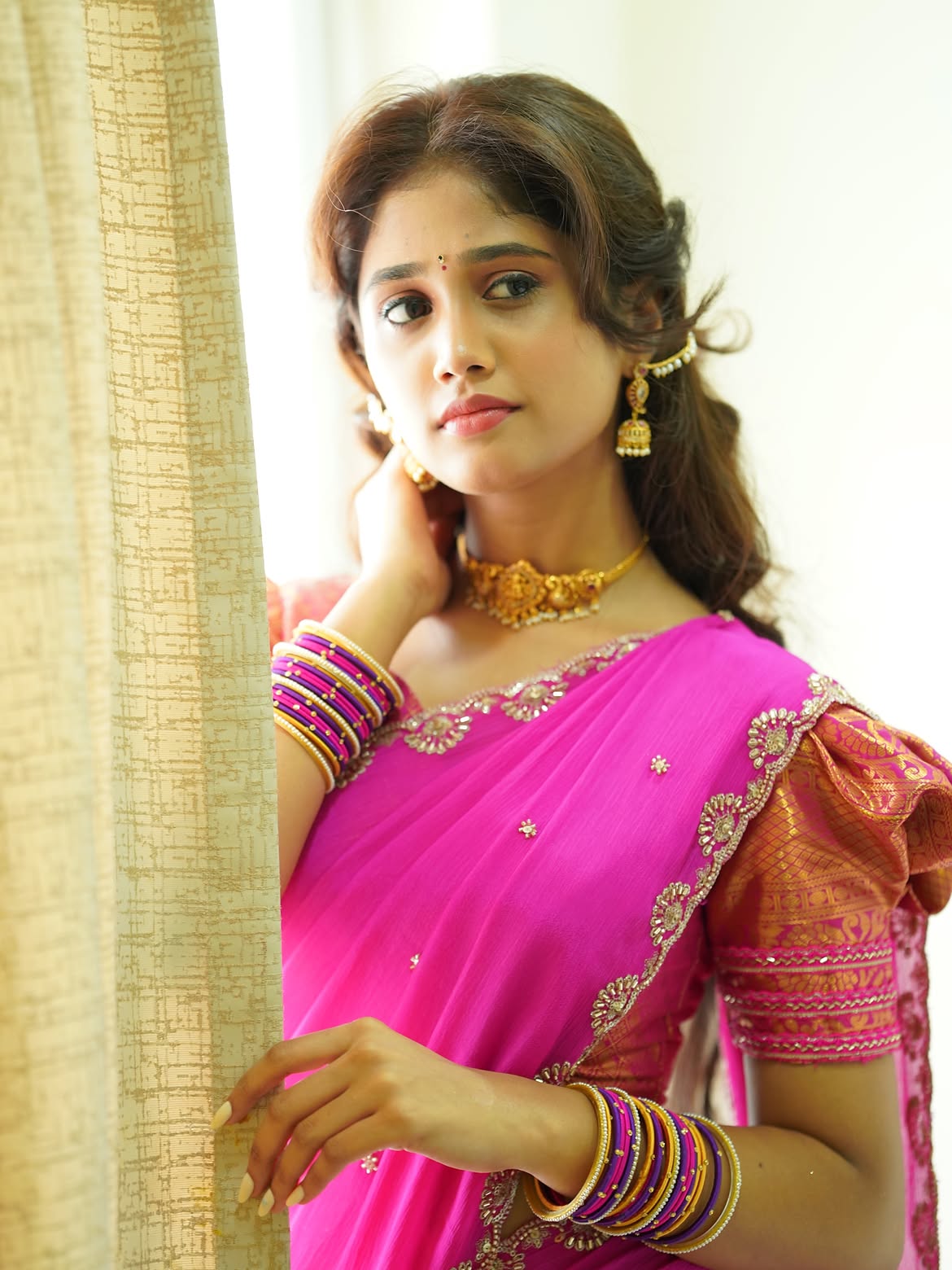 Irumudi Actress Sam Shares Photos in Traditional Looks