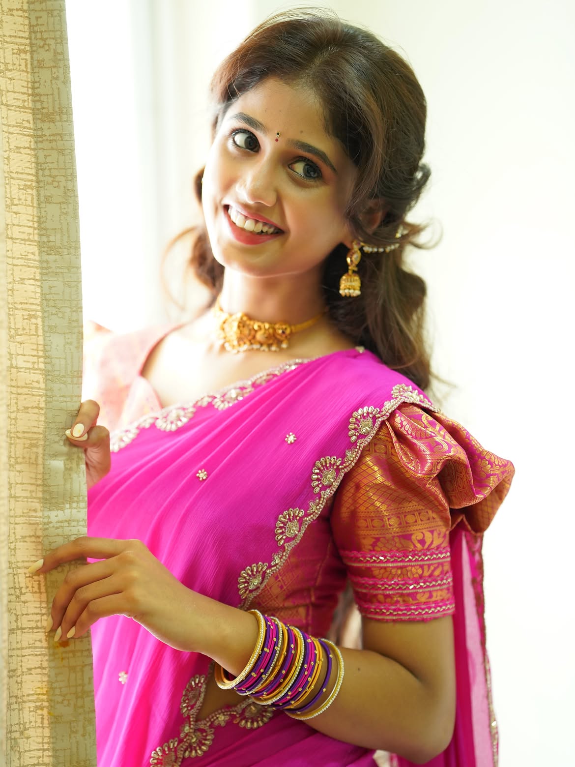 Irumudi Actress Sam Shares Photos in Traditional Looks