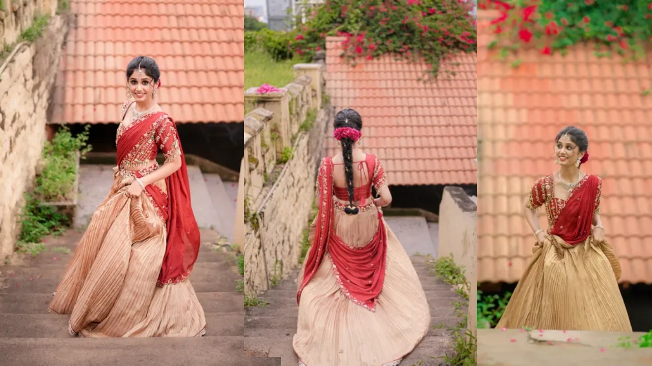 Sam the actress : లంగా ఓణీలో అందంగా మైమ‌రిపిస్తున్న ఇరుముడి న‌టి.. సామ్ ఫోటోలు..