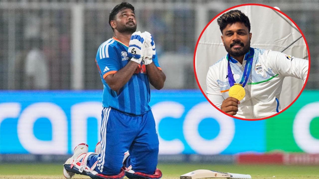 Sanju Samson : సంజూ శాంస‌న్ భావోద్వేగం.. అంత తేలిక‌గా రాలేదు.. ప‌త‌కాన్ని మెడ‌లో వేసుకోగానే..