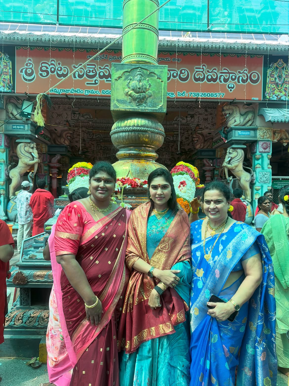 Jabardasth Satya Sri Visits Nidadavolu Kota Sattemma Thalli Temple