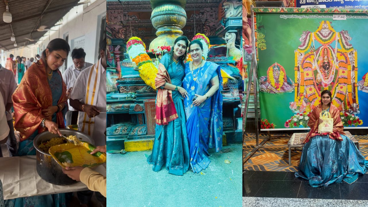 Jabardasth Satya Sri : నిడదవోలు కోట సత్తెమ్మ తల్లి ఆలయంలో తల్లితో కలిసి జబర్దస్త్ సత్యశ్రీ పూజలు.. అనంతరం అన్నదానం..