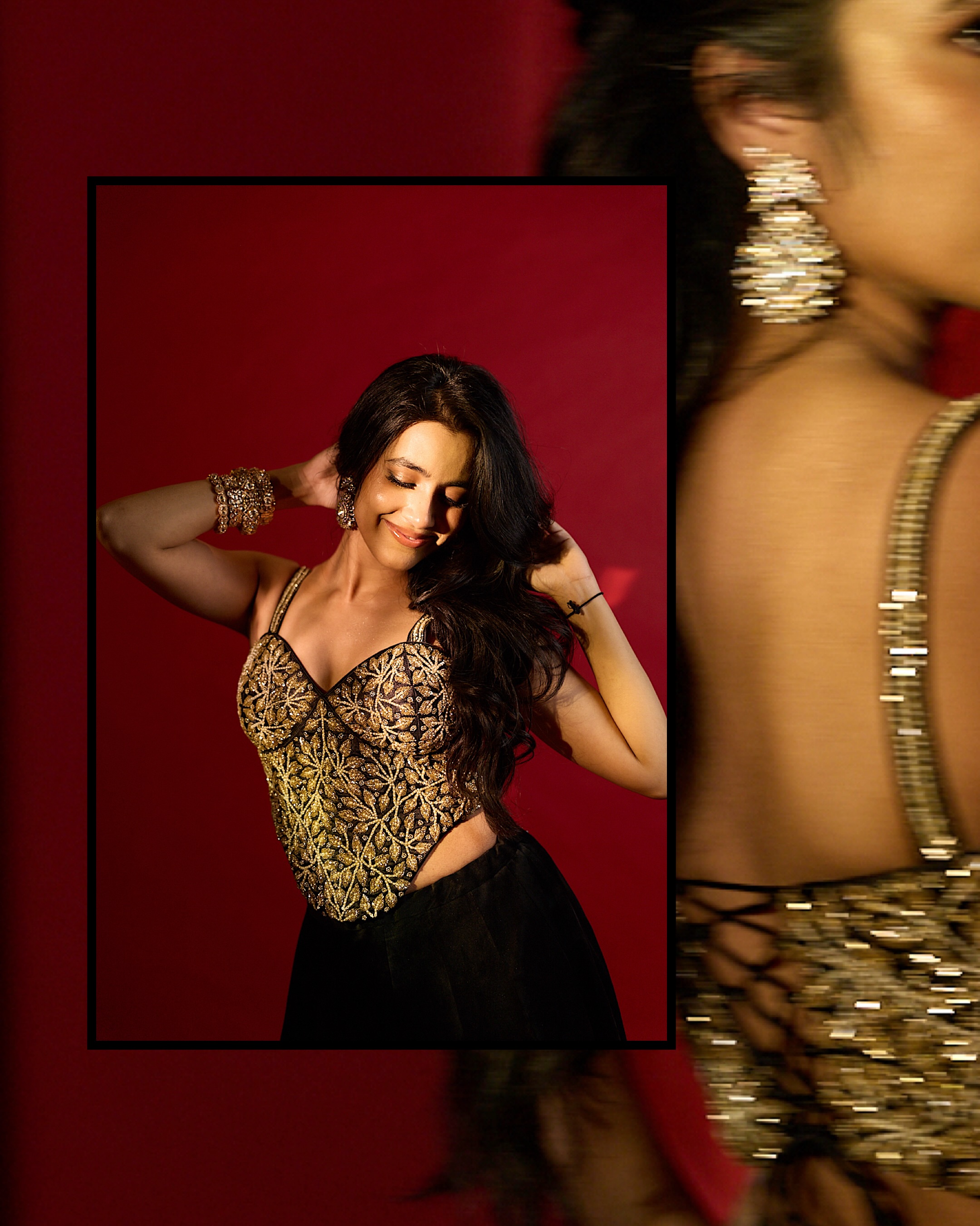 Shivani Nagaram Sizzling Poses in Black Dress
