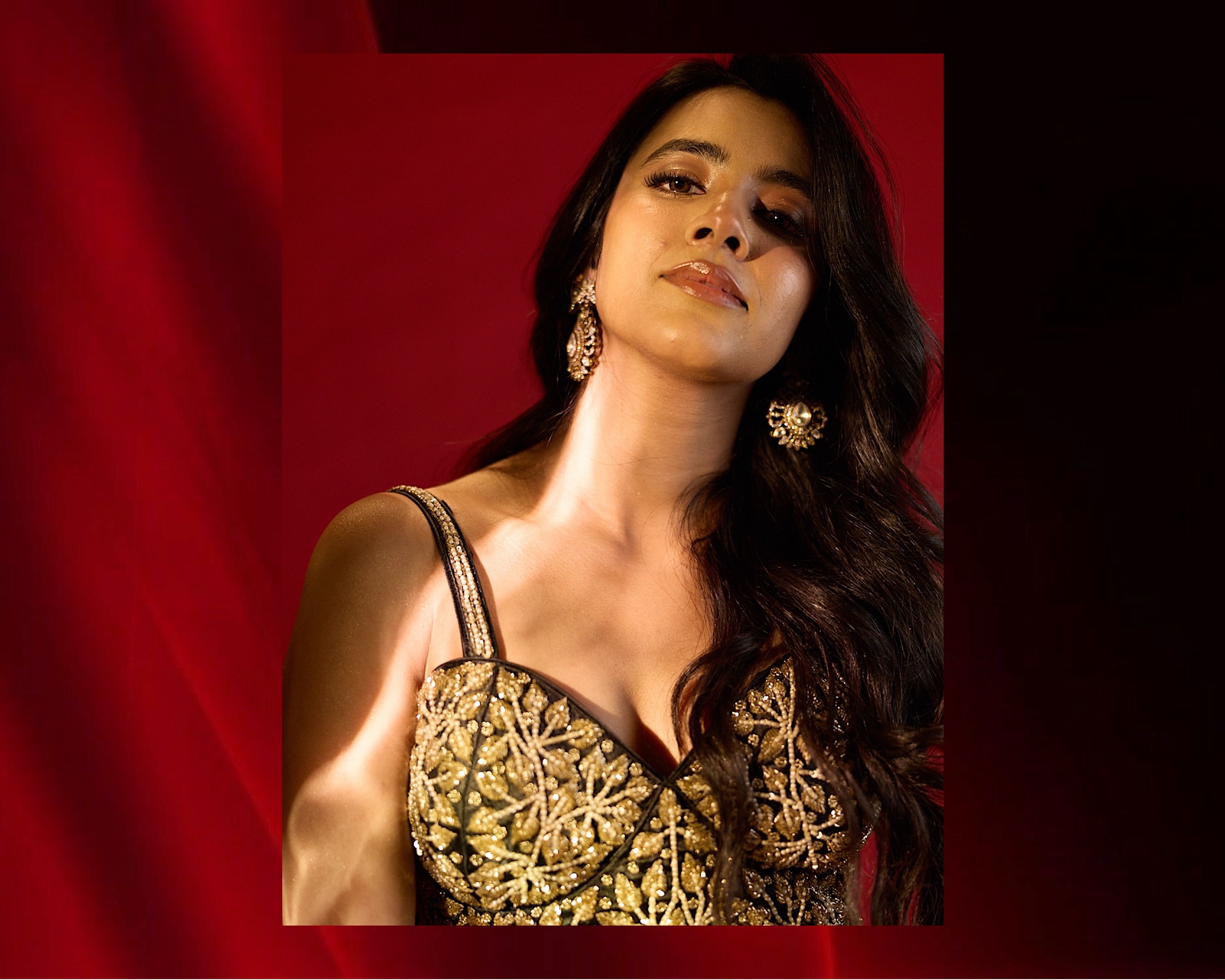 Shivani Nagaram Sizzling Poses in Black Dress