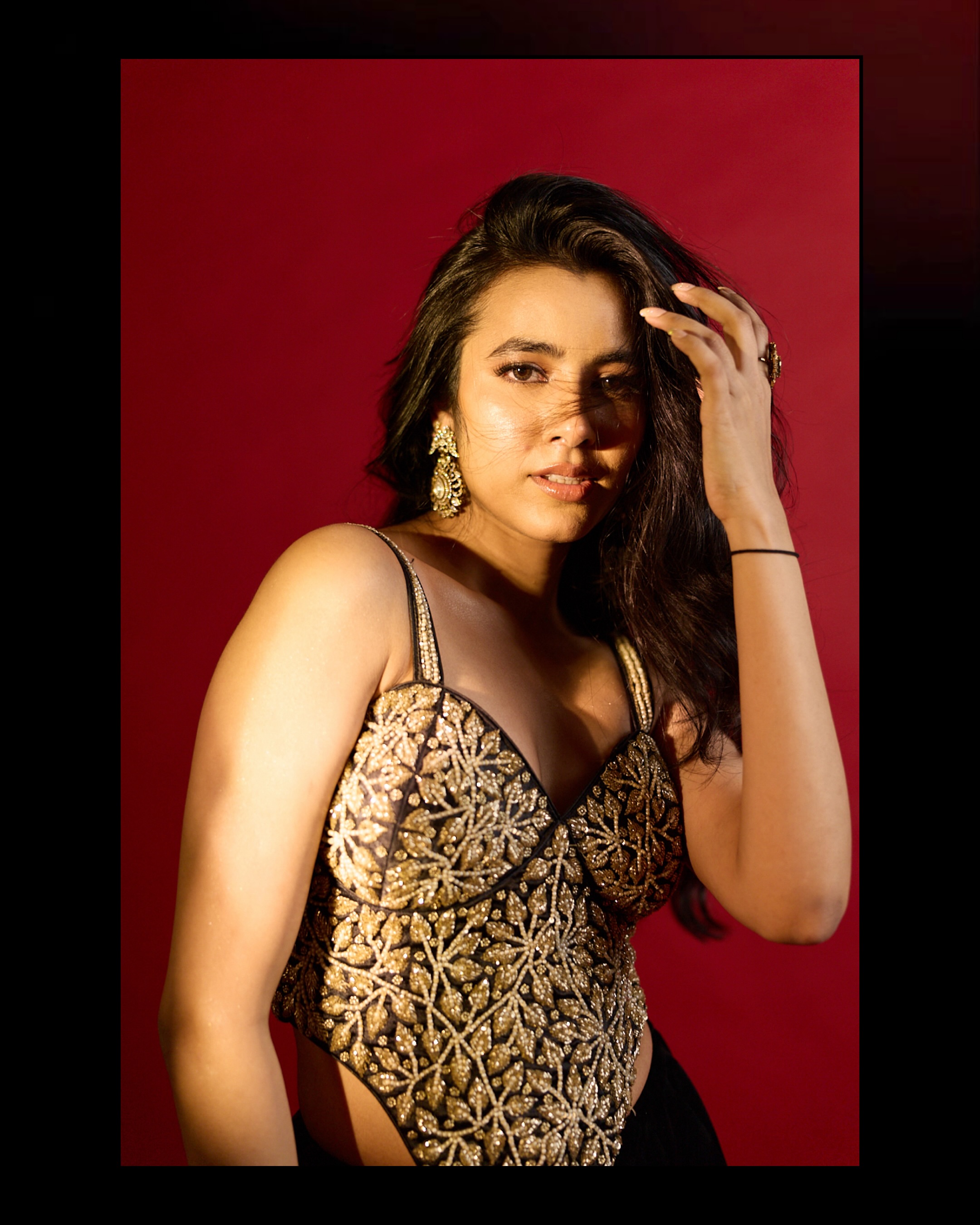 Shivani Nagaram Sizzling Poses in Black Dress