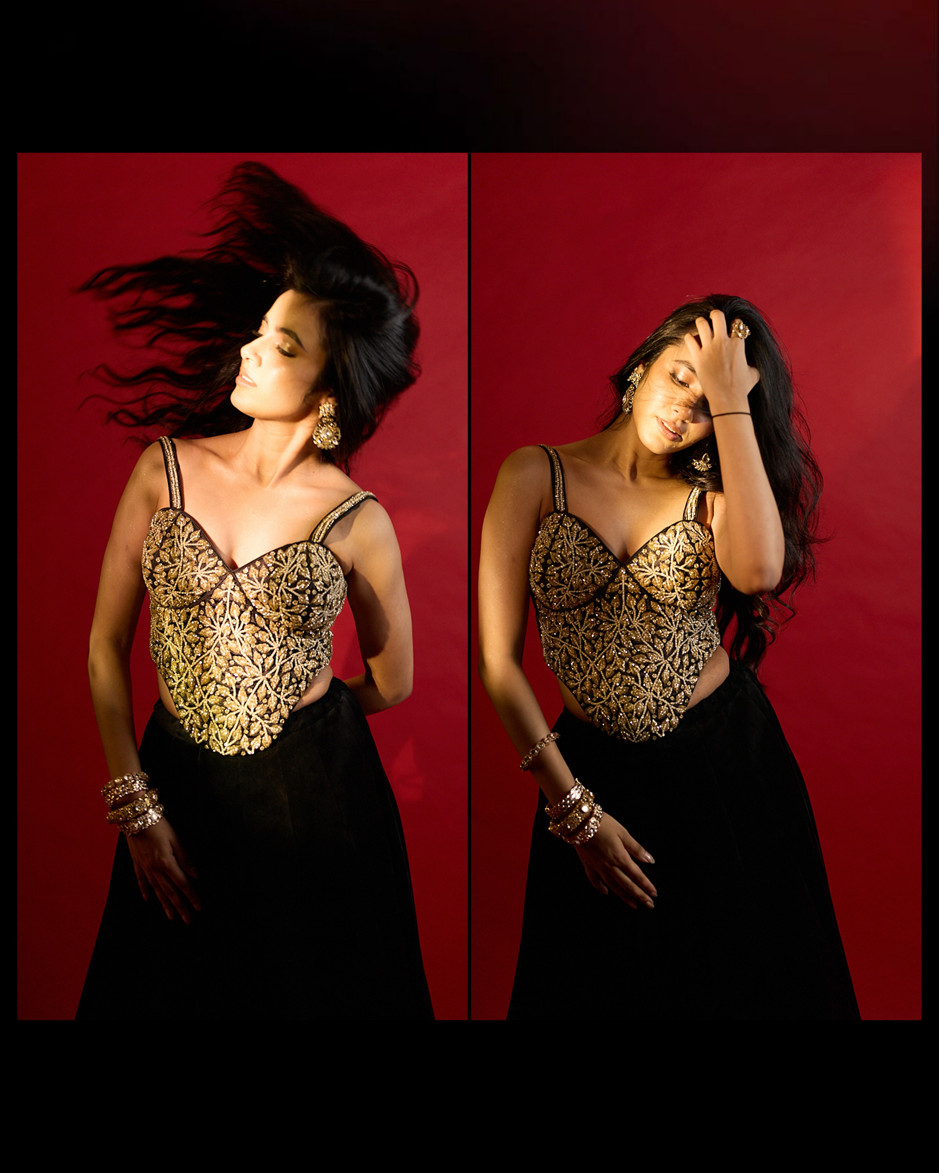 Shivani Nagaram Sizzling Poses in Black Dress