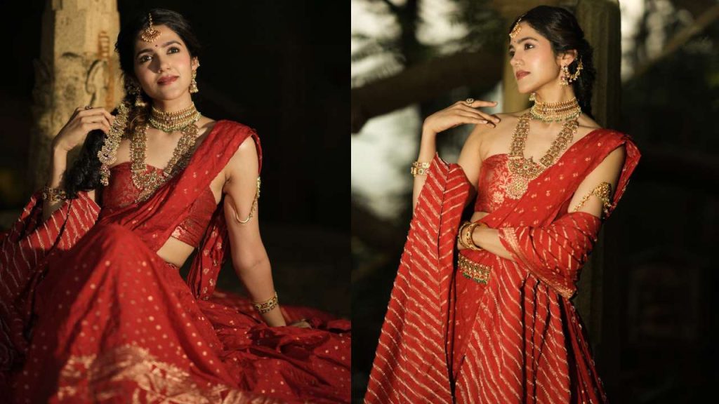 Simran Choudhary : భారీ నగలతో హీరోయిన్ సిమ్రాన్ చౌదరి.. ట్రెడిషినల్ లుక్స్..