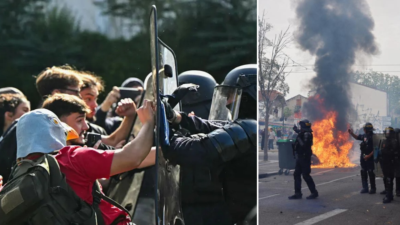 Students Protesting In France : ఫ్రాన్స్‌లో విద్యార్థుల తిరుగుబాటు.. స్కూళ్లలో రణరంగం.. 500కుపైగా పాఠశాలలకు నిప్పు.. వందల మందికి గాయాలు..