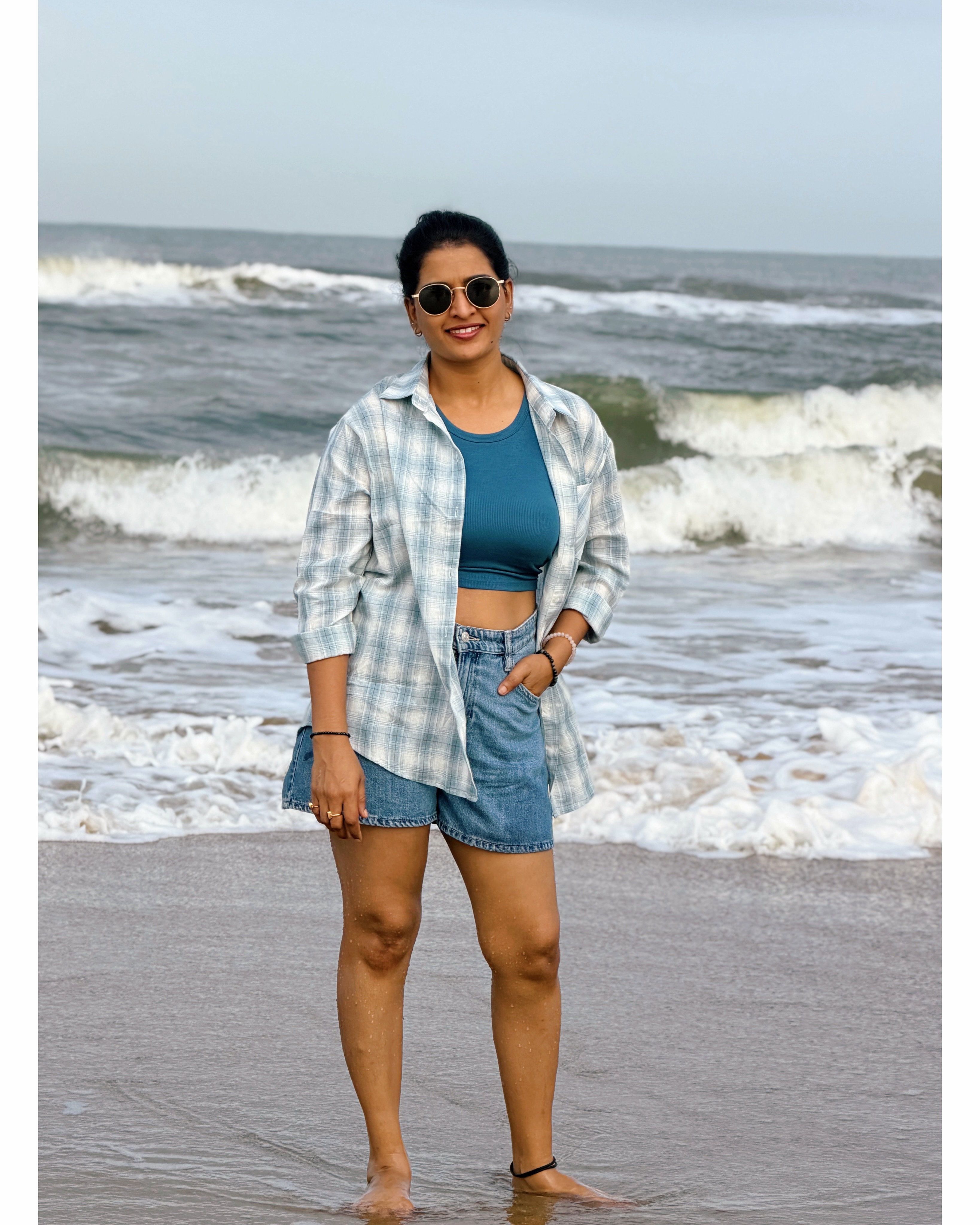 Anshu Reddy Enjoying Vacation in Beach
