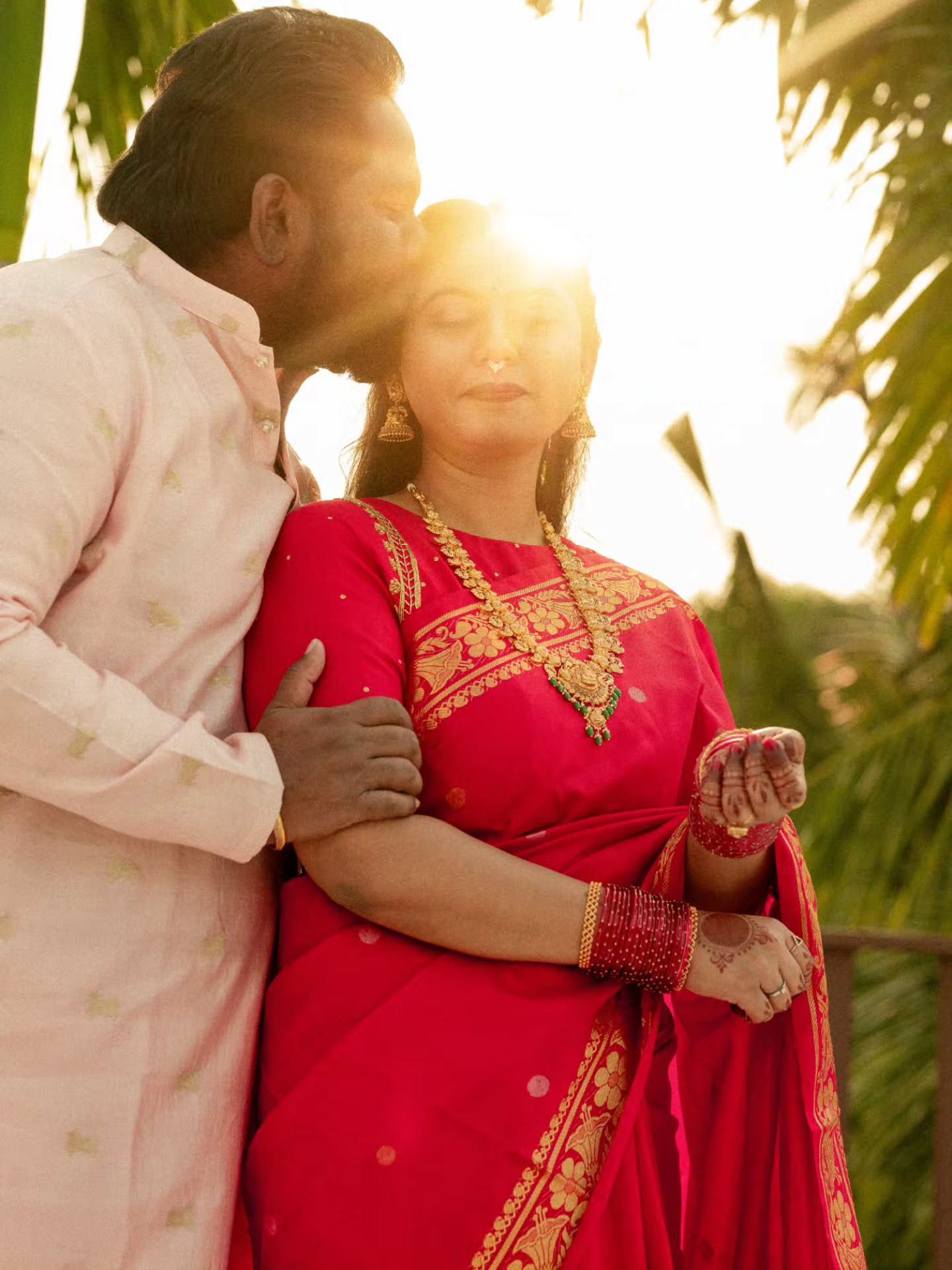 Viva Harsha Cute Photos with his Wife on Dasara
