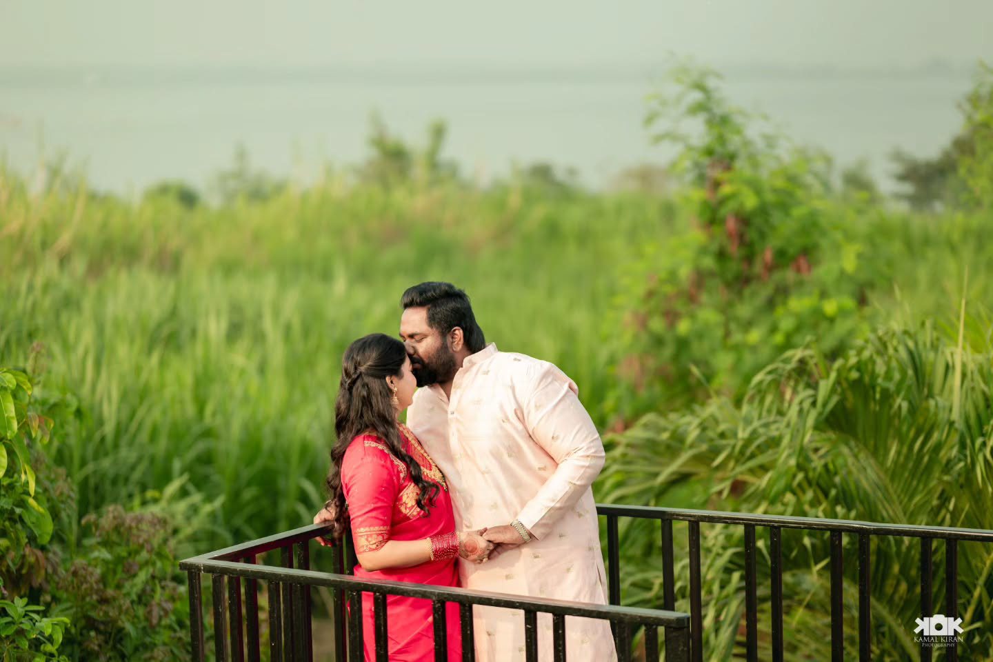 Viva Harsha Cute Photos with his Wife on Dasara