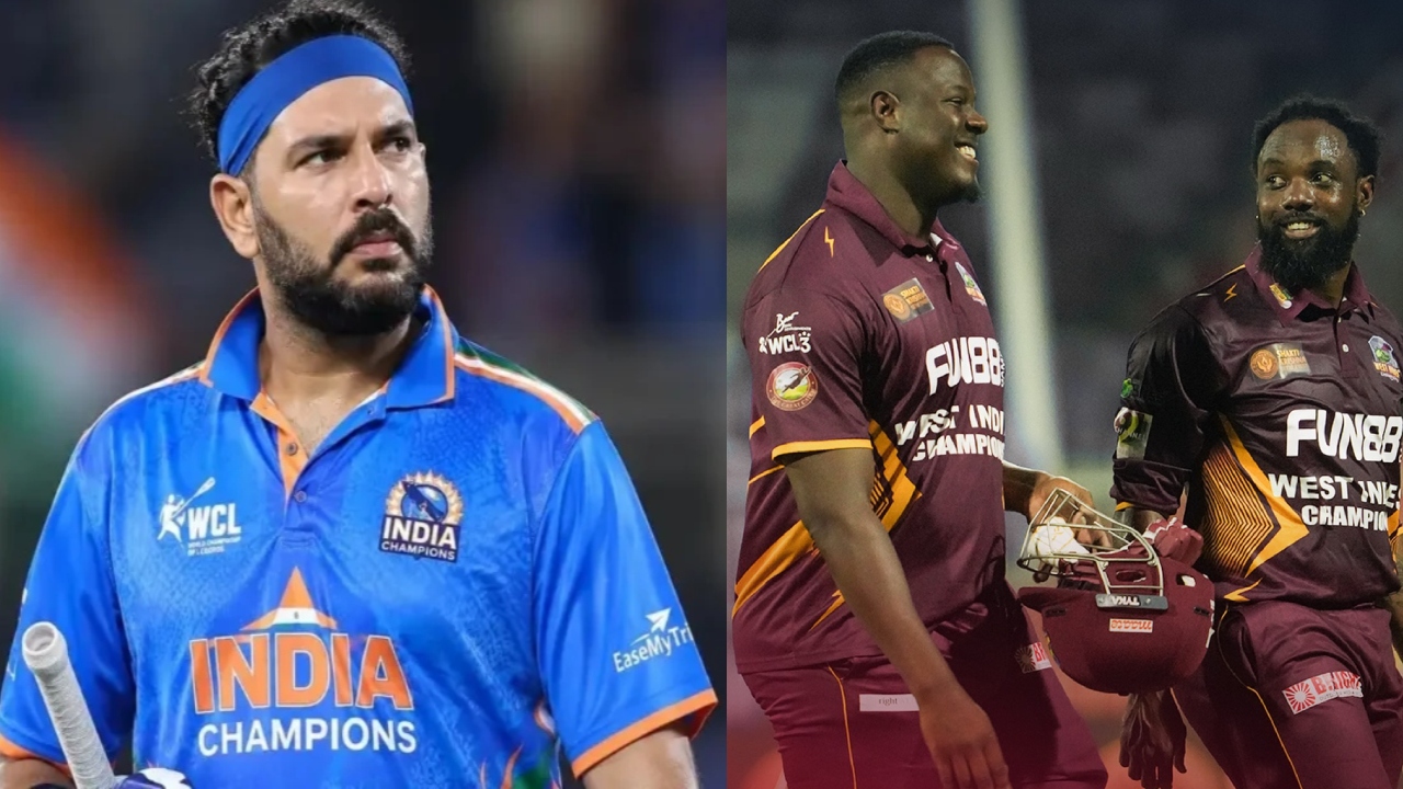 World Championship of Legends 2026 : యువ‌రాజ్ సింగ్ విఫ‌లం.. వెస్టిండీస్ చేతిలో చిత్తు చిత్తుగా ఓడిన ఇండియా ఛాంపియ‌న్స్‌..