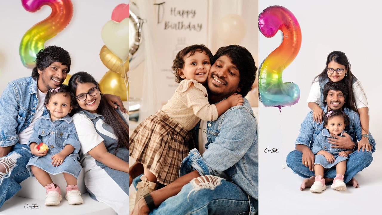 Yadamma Raju Shares his Daughter Second Birth Day Photos