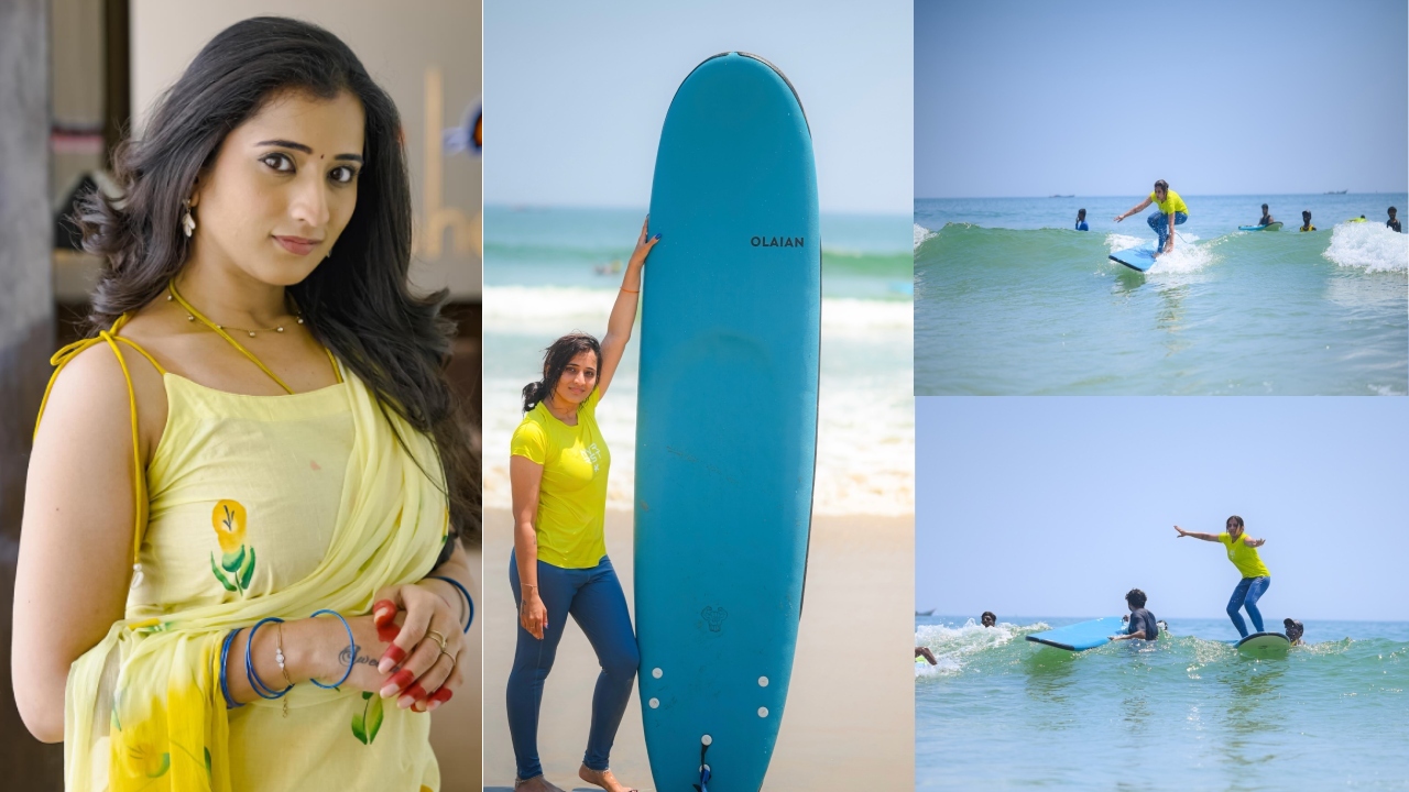 Viraajita : సర్ఫింగ్ చేస్తున్న యూట్యూబ‌ర్ విరాజిత‌.. ఫోటోలు వైర‌ల్
