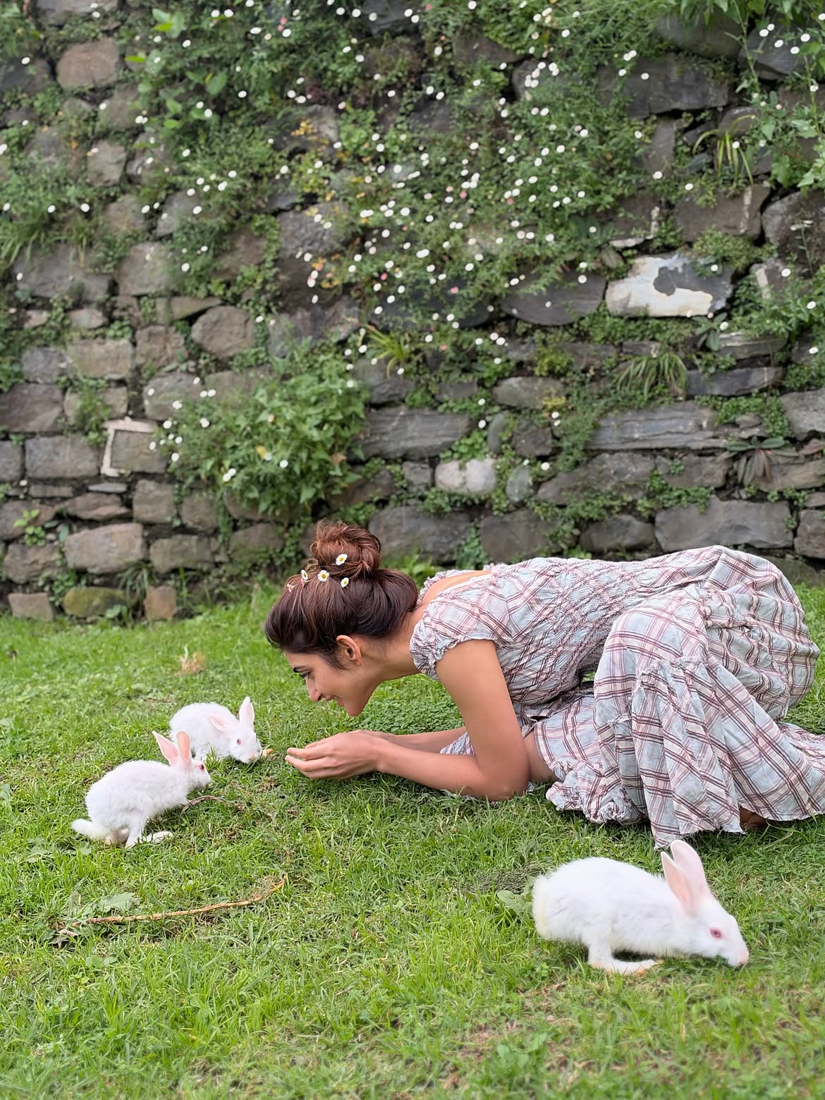Sreeleela Playing with Rabbits