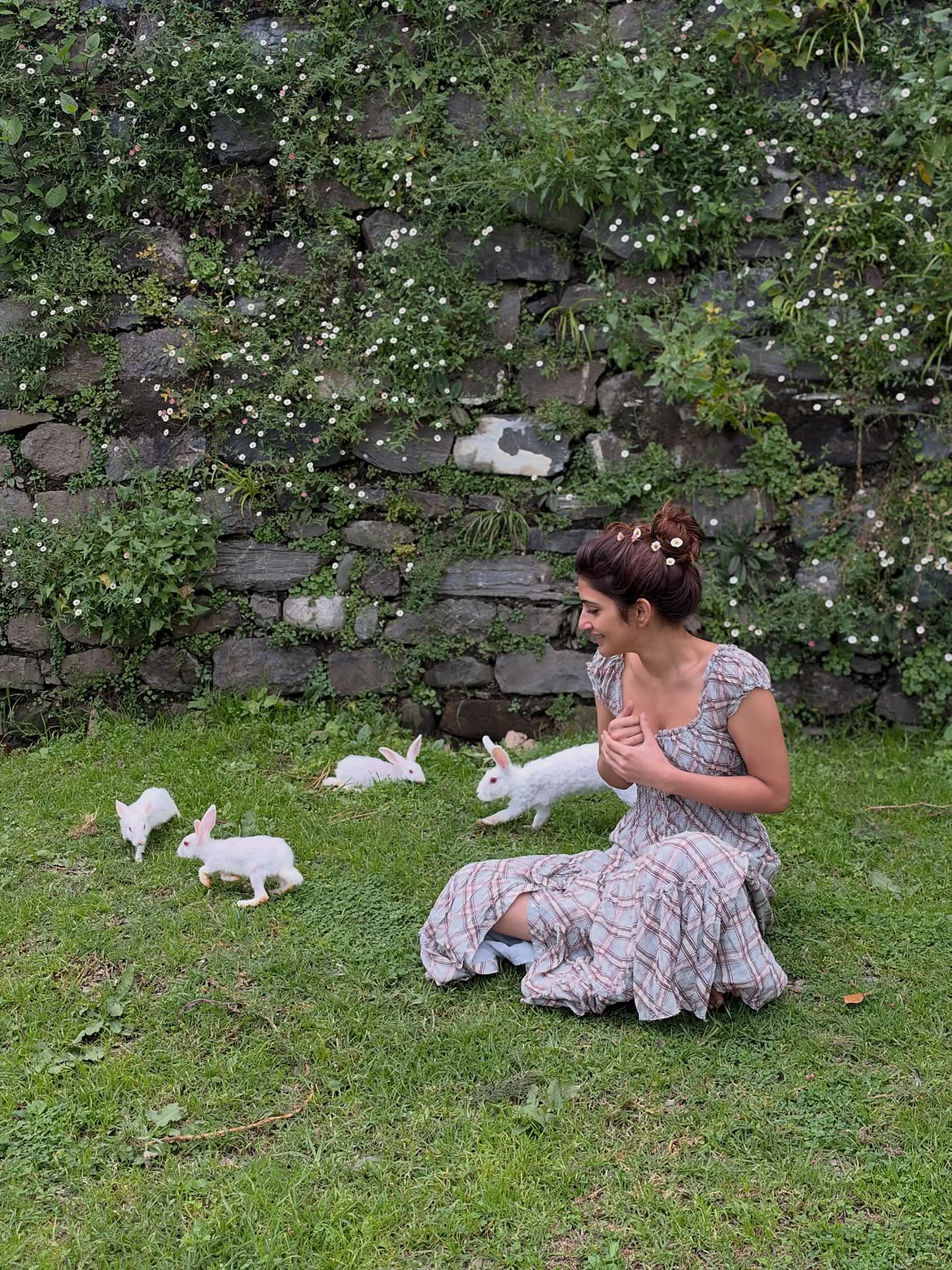 Sreeleela Playing with Rabbits